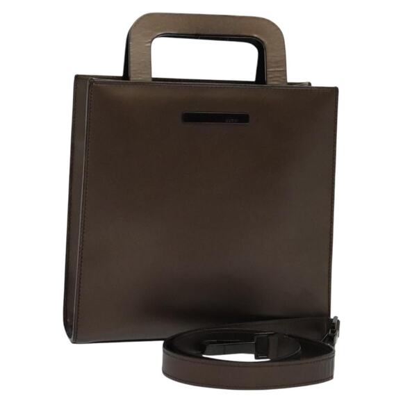 GUCCI Hand Bag Leather Brown - Picture 1 of 16